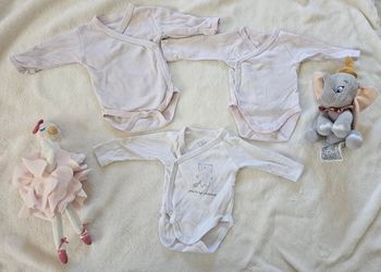 Lot de 3 bodys 0 mois manches longues