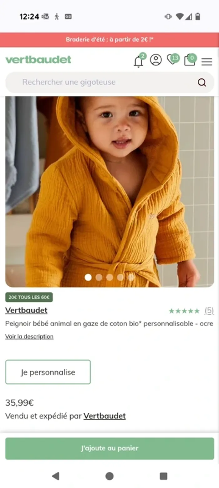 Peignoir 2 ans - photo numéro 2