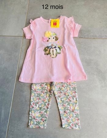 Ensemble 12 mois tunique et legging assorti neuf