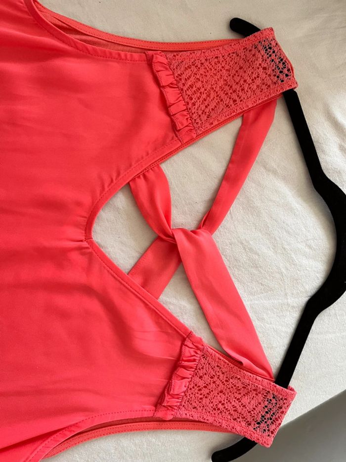 Top bi matière Camaïeu taille M/38/10 - photo numéro 3