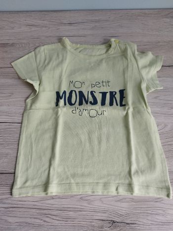 Tee-shirt manches courtes garçon 24 mois