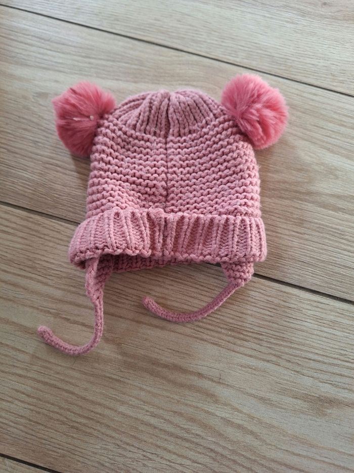 Bonnet bébé fille 6/12 mois rose - photo numéro 2