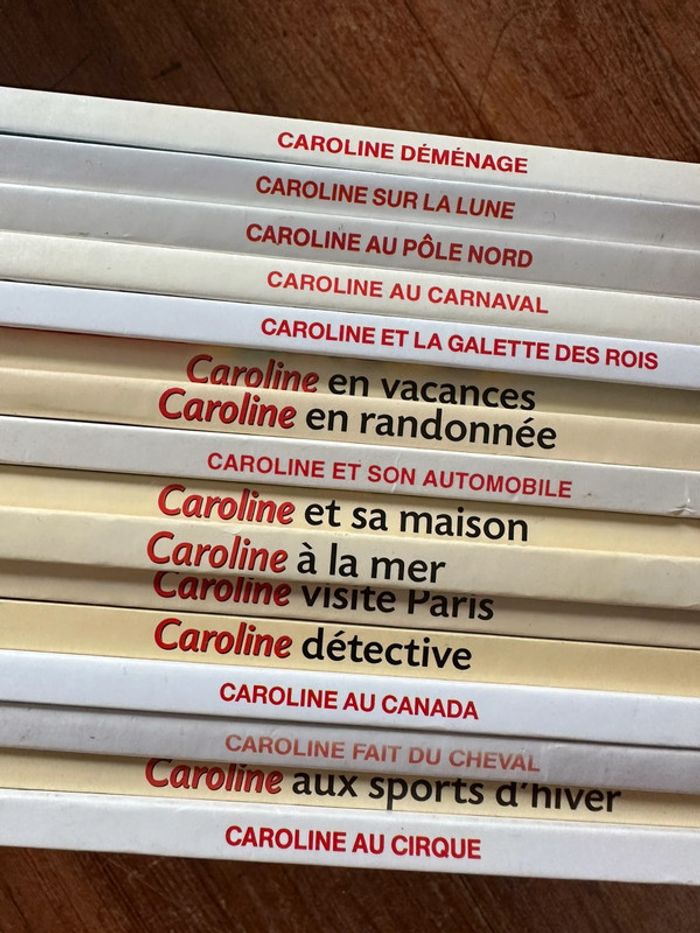 Lot de 16 livres Caroline vintage Pierre Probst bd album années 90 blancs - photo numéro 2