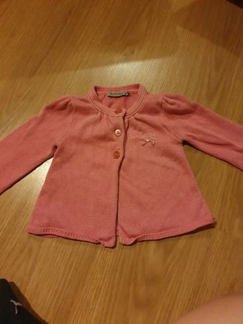 gilet tape a l oeil rose 18 mois