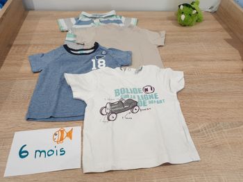 Lot t-shirt garçon 6mois