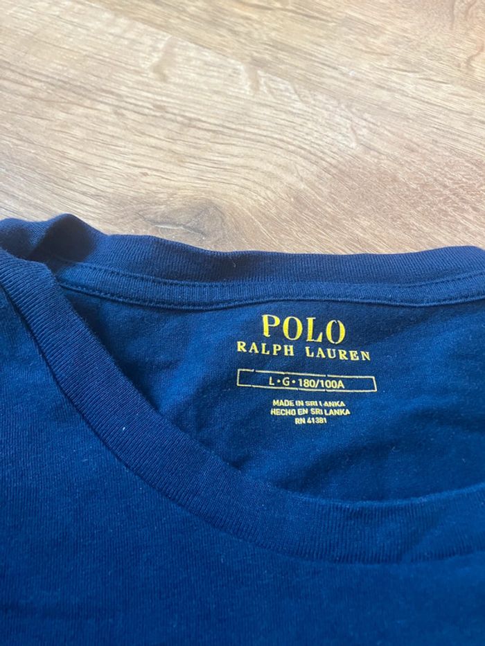 T-shirt bleu marine Ralph Lauren femme/homme - photo numéro 4