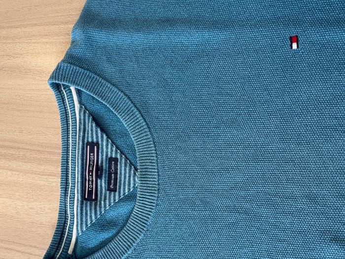 Pull Tommy Hilfiger - Couleur Bleu Pétrole – 100 % Coton – Taille XL - photo numéro 4