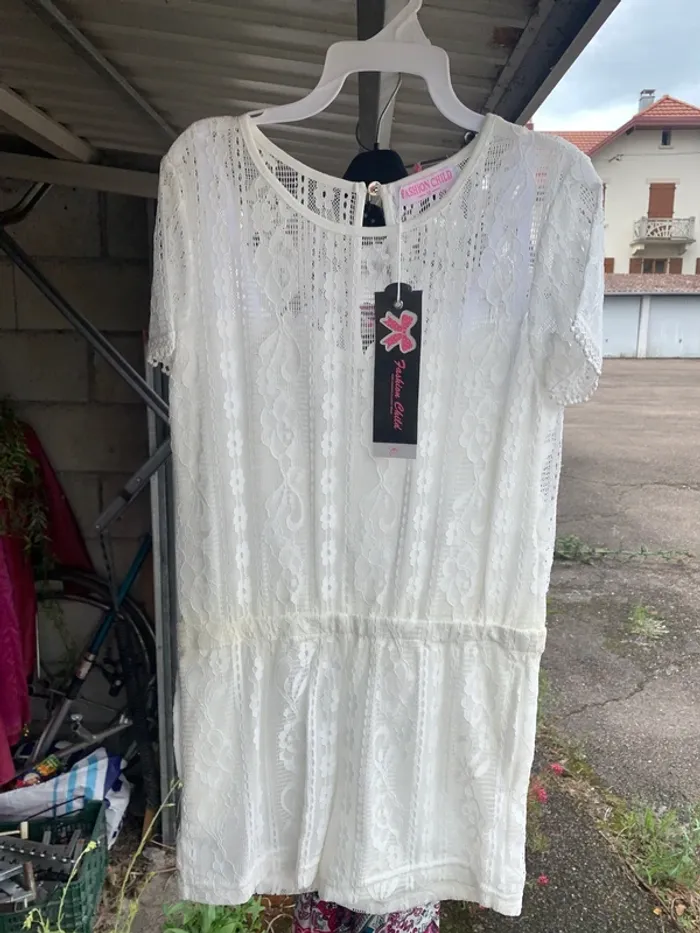 Lot 5 vêtements été neuf fille robe combi short, taille 12 ans - photo numéro 3