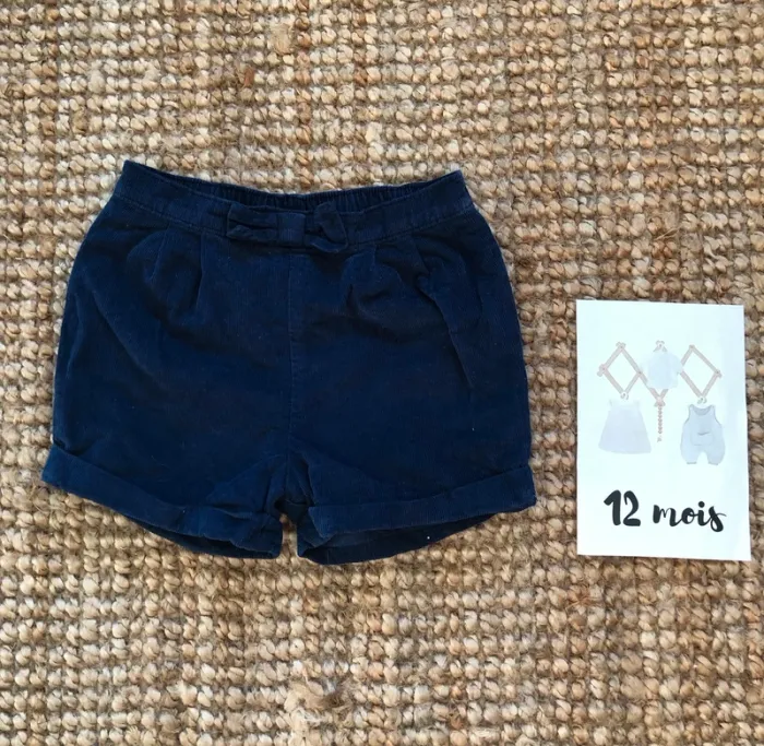 Short velours bleu marine Cyrillus