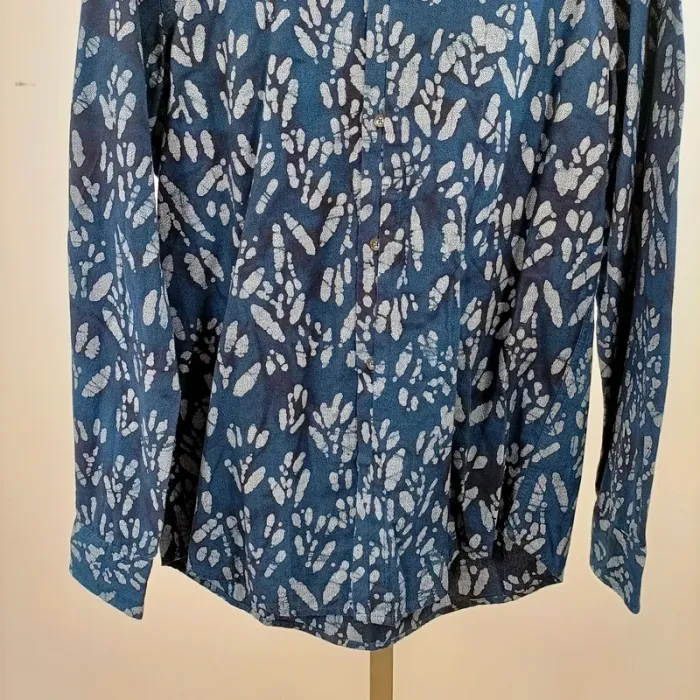 Chemise imprimée bleu marine Scotch & Soda neuve avec étiquette T.L A1484 - photo numéro 5