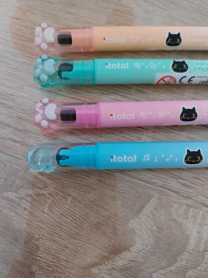 Lots de 4 surligneurs /tampons - photo numéro 2