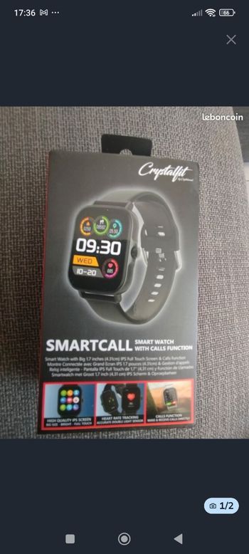 Montre connectée smartcall crystalfit