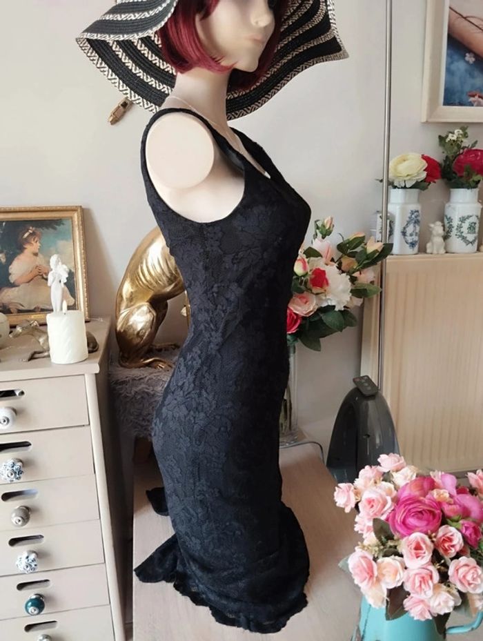 🖤Robe Dentelle Résille Fleurie T32/34 Caroll🖤 - photo numéro 10