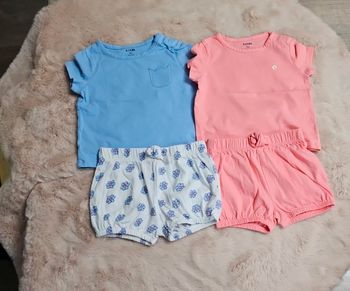 Lot de 2 ensembles short tee-shirt 9mois