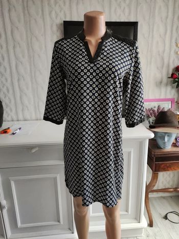 Magnifique robe tunique bi-matiere