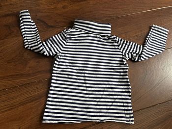 Sous pull à col roulé rayé bleu marine et blanc Sergent major 4 ans
