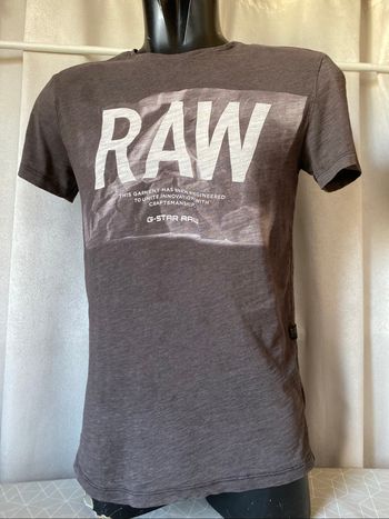 T-shirt G-Star originals marron chiné grège taille S