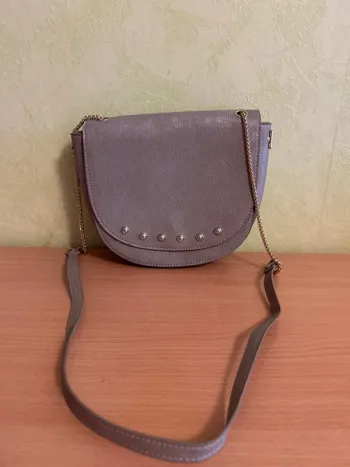 Sac bandoulière  taupe irisé