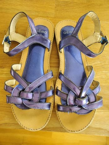 Sandales 36 Gemo violet metallisé