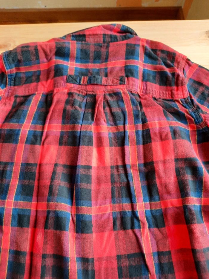 Chemise à carreaux rouge/bleu marine Amisu taille M - photo numéro 6