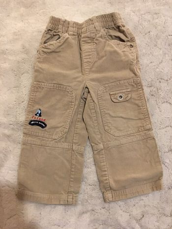 Pantalon velours beige - Alphabet - 18 mois