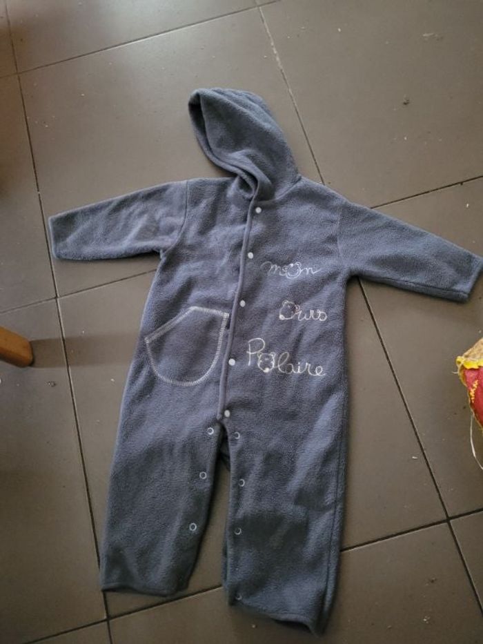 Pyjama à capuche polaire 1 an