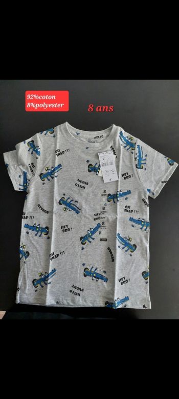 T-shirt motif crocodiles garçon 8ans