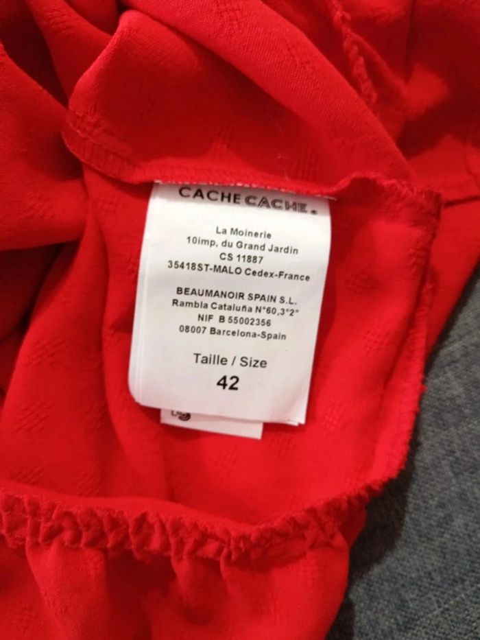 C56 robe rouge Cache Cache 42 - photo numéro 5