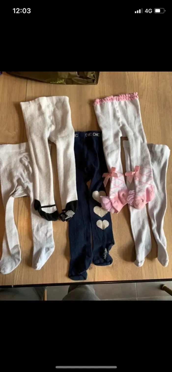 Lot de 5 collants taille 12 mois