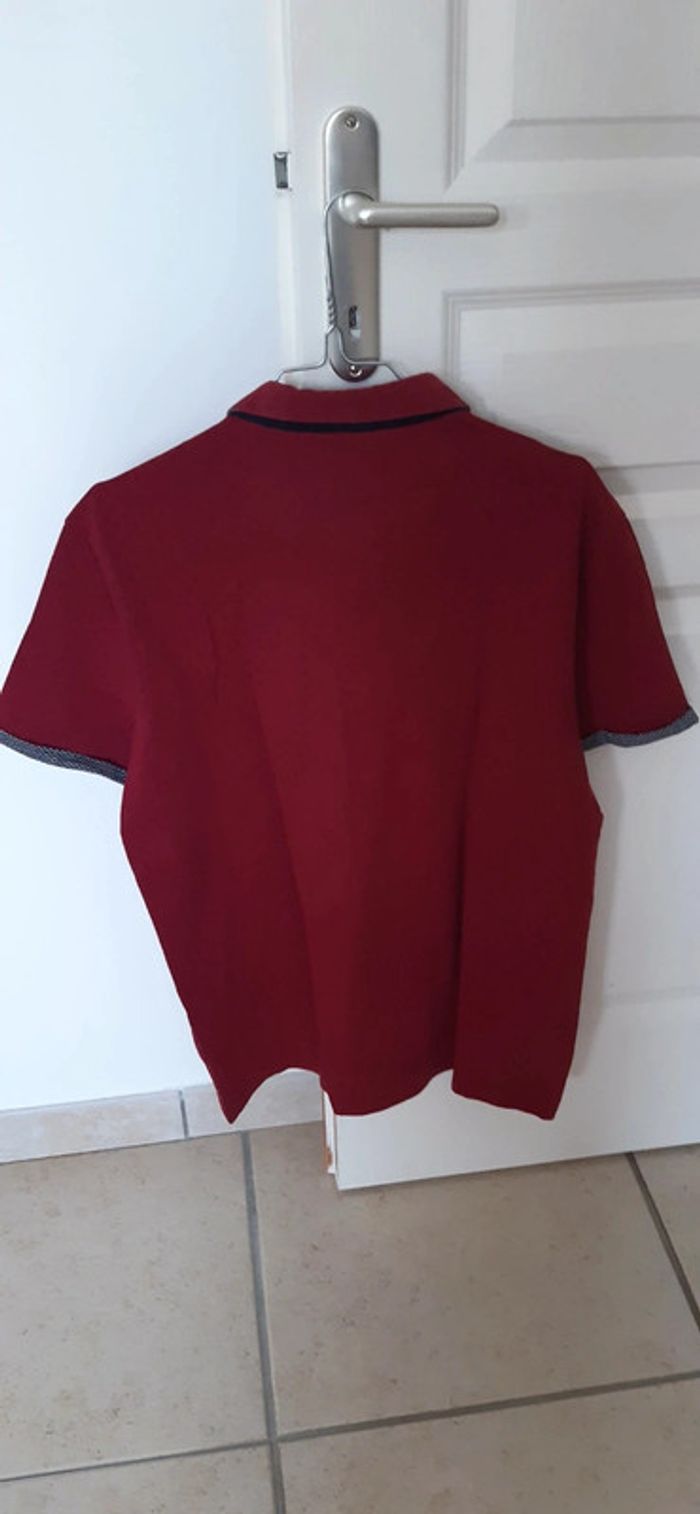 Polo rouge bordeaux manches courtes / Brice / taille L - photo numéro 9