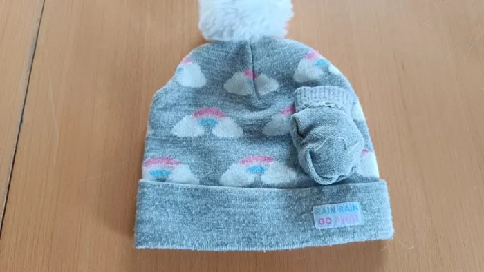 Ensemble bonne et moufles bébé - photo numéro 4