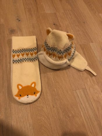 Ensemble bonnet/chapka écharpe