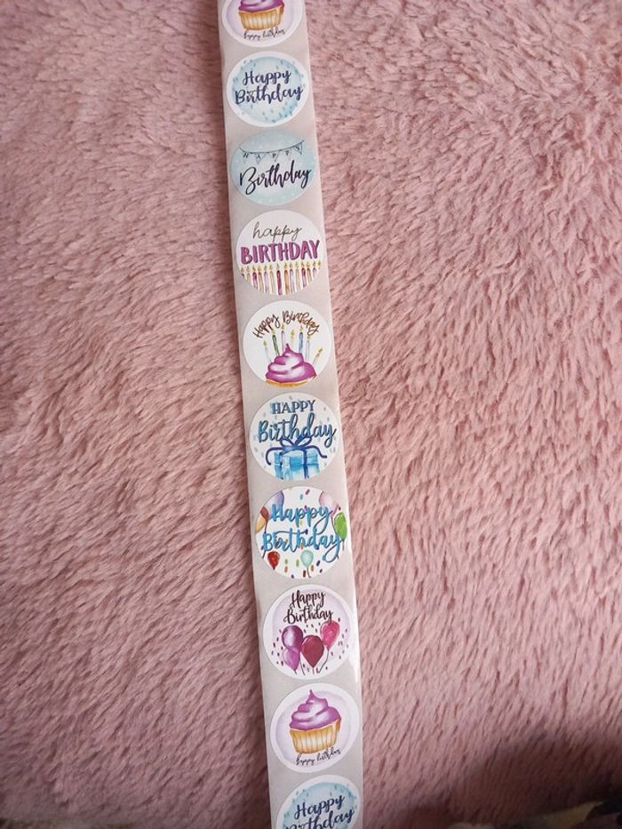 24 autocollants happy birthay - photo numéro 3