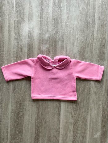 Pull rose à col Claudine bébé fille taille 3-6 mois Lovely Bird