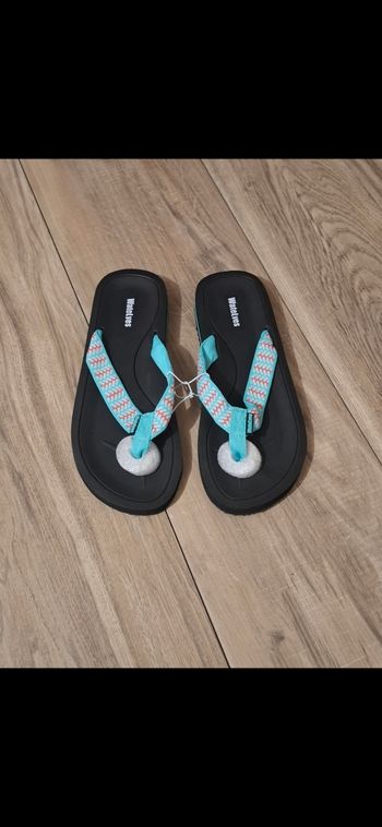 Tongs claquettes été plage vacances Mixte turquoise