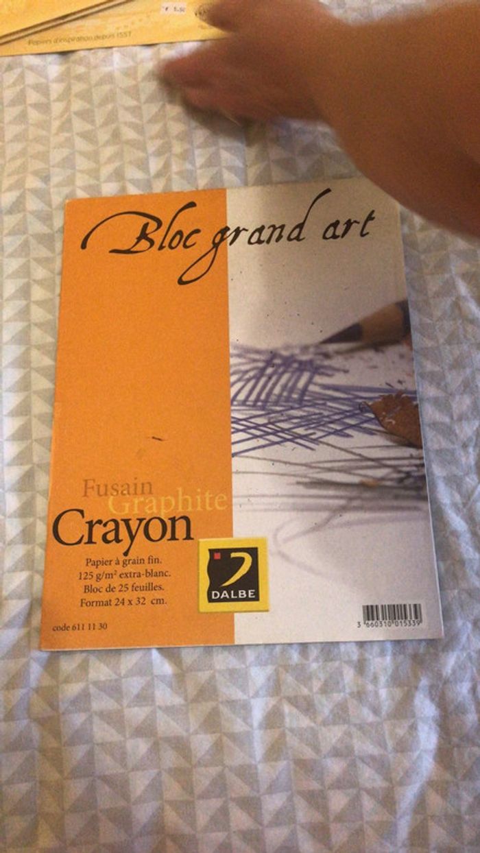Feuille bloc grand art