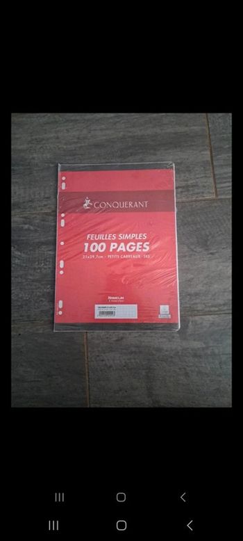 100 feuilles simples Conquérant