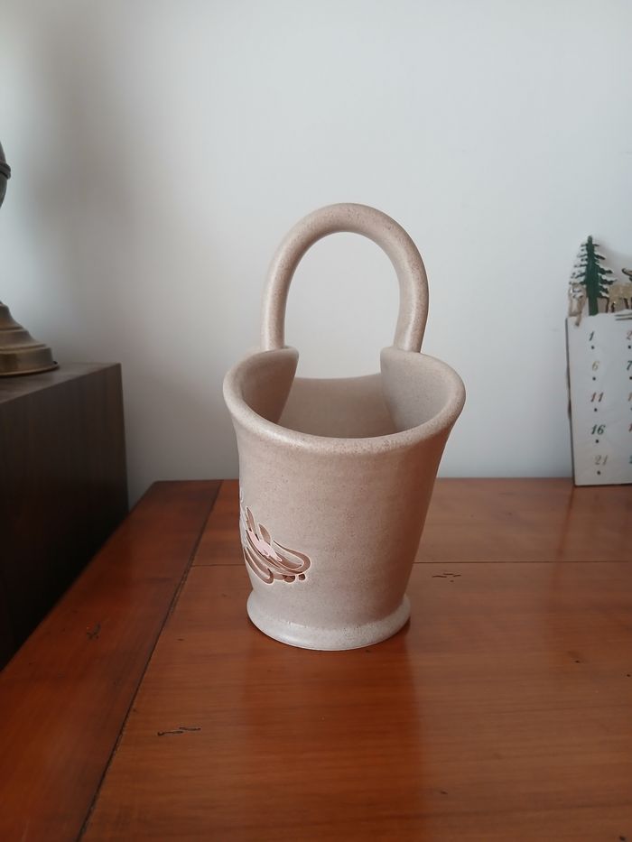 Vallauris/Poterie artisanale: Panier-corbeille motif floral en céramique - photo numéro 10