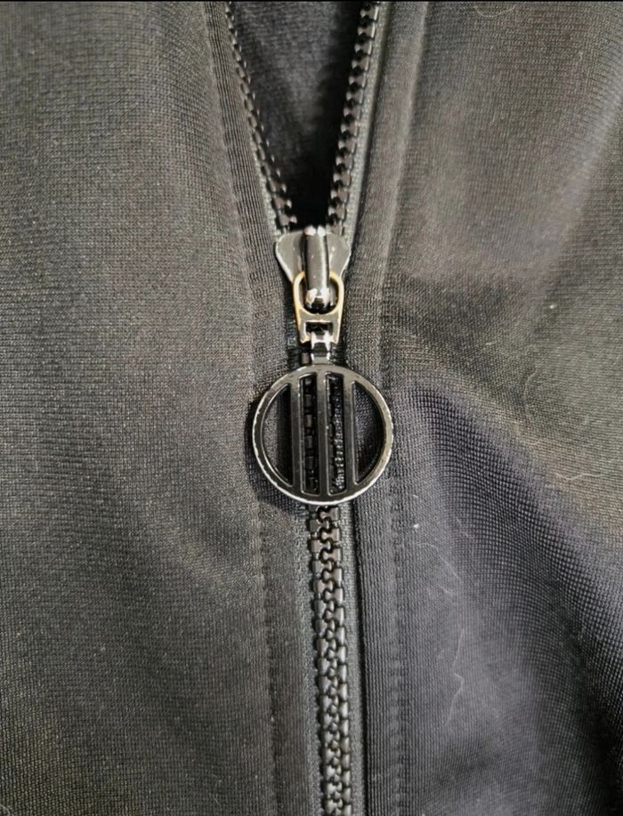 Veste haut de survêtement adidas,noir et orange, vintage, taille L, - photo numéro 4