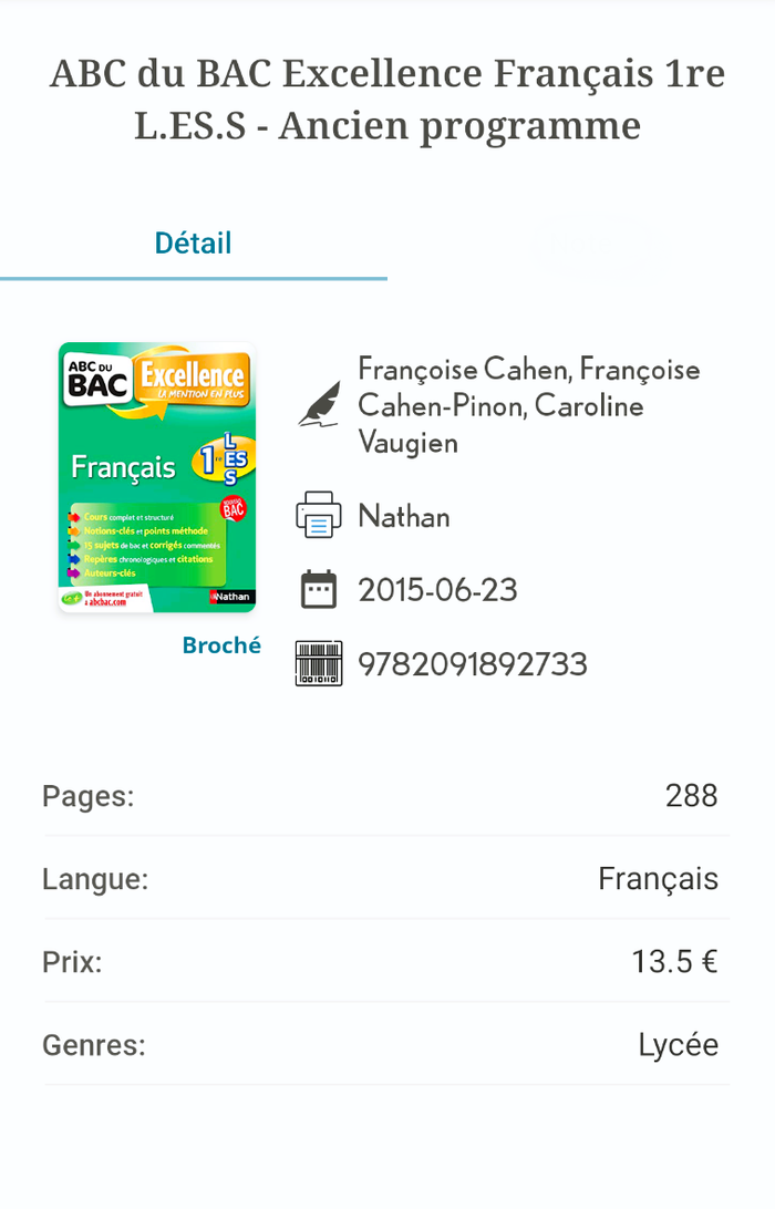 ABC du BAC Français 1re – Excellence Neuf -50 - photo numéro 2