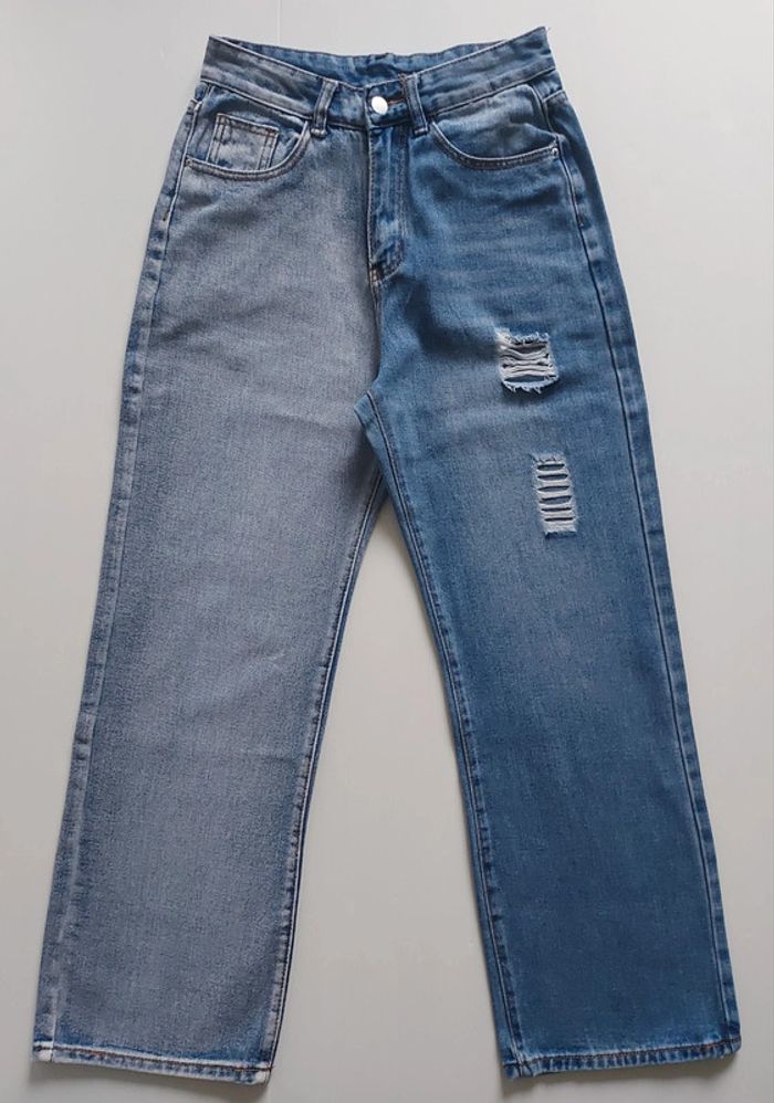 Jean bi-color jambes larges taille 36