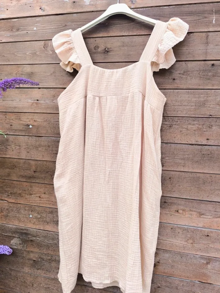 Robe courte beige gaz de coton TU 36 à 42 - photo numéro 10
