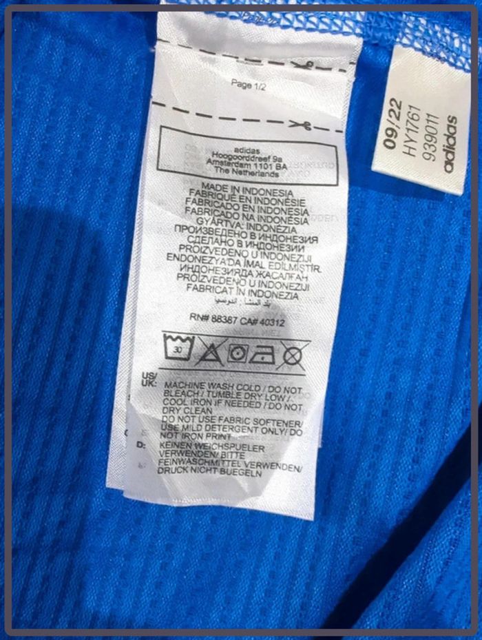 T-shirt Adidas Boston Athletic Association taille L bleu - photo numéro 4
