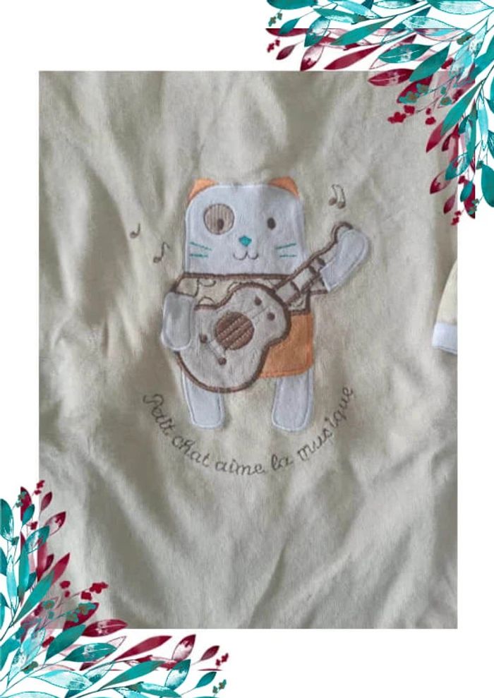 Pyjama 18 mois chat guitare - photo numéro 2