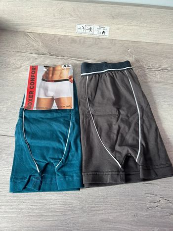 Lot boxers Sans Marque gris foncé / bleu pétrole