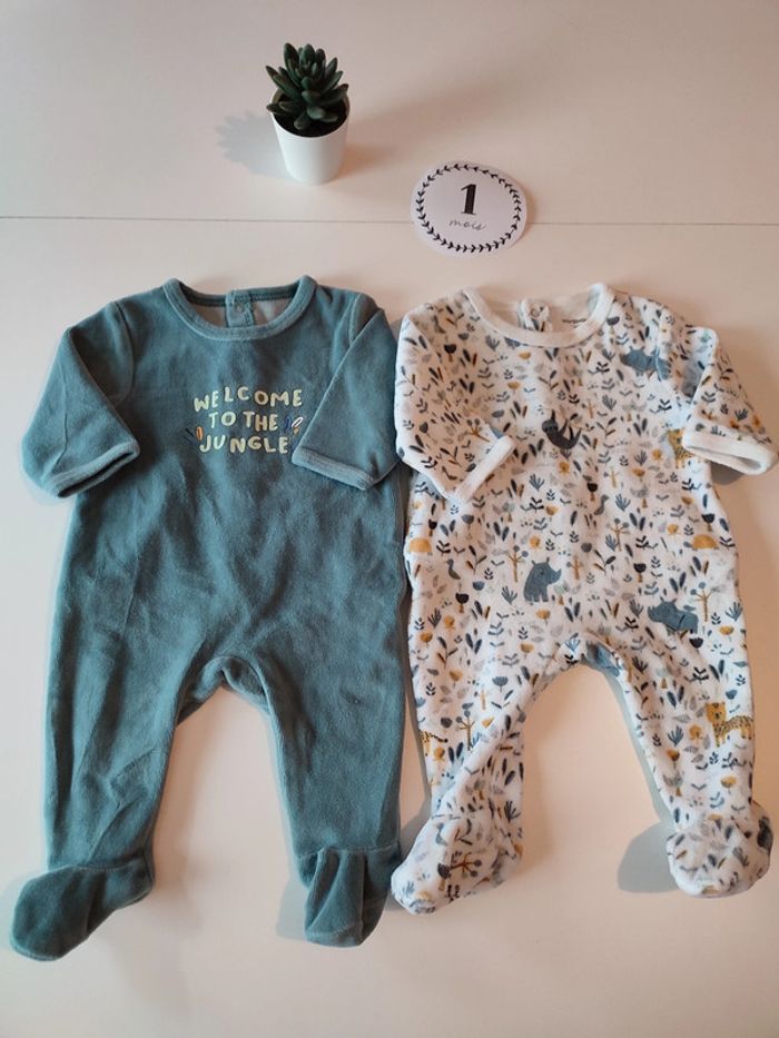 Lot de 2 Pyjamas Vertbaudet - 1 Mois (54 cm)