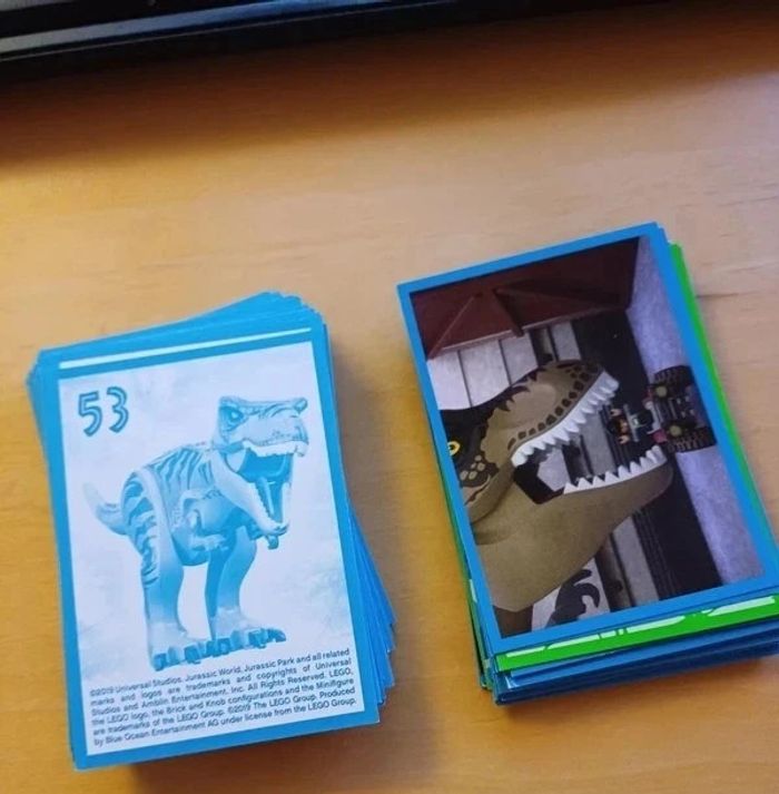 Lot de 10 images Lego Jurassic World - Blue Ocean - 2019 - Allemagne