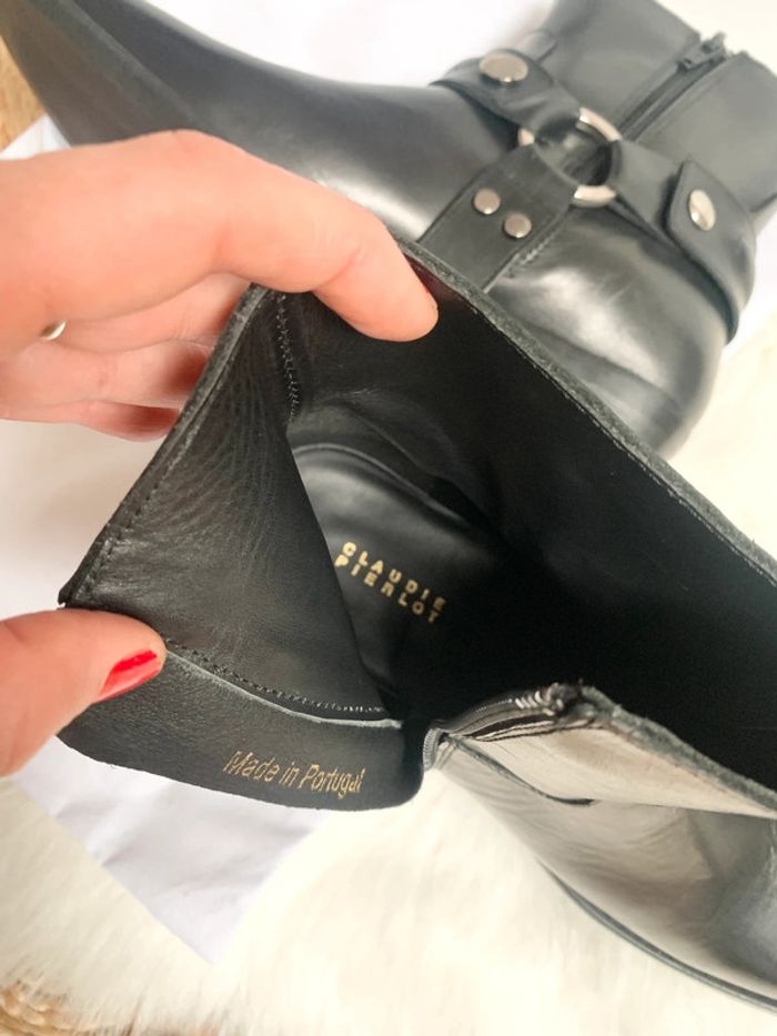 Très belle boots cow-boy western cuir Noir | Claudie Pierlot Paris - photo numéro 12