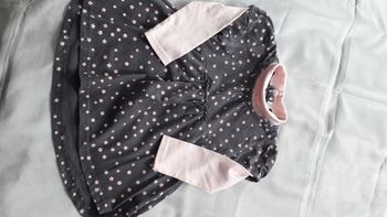 Robe sous pull marron et rose 18 mois