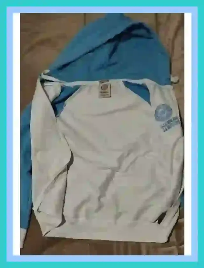 Gilet zippée à capuche Marshall Blanc et bleu azur garçon 12 ans - 7526939881 - photo numéro 4